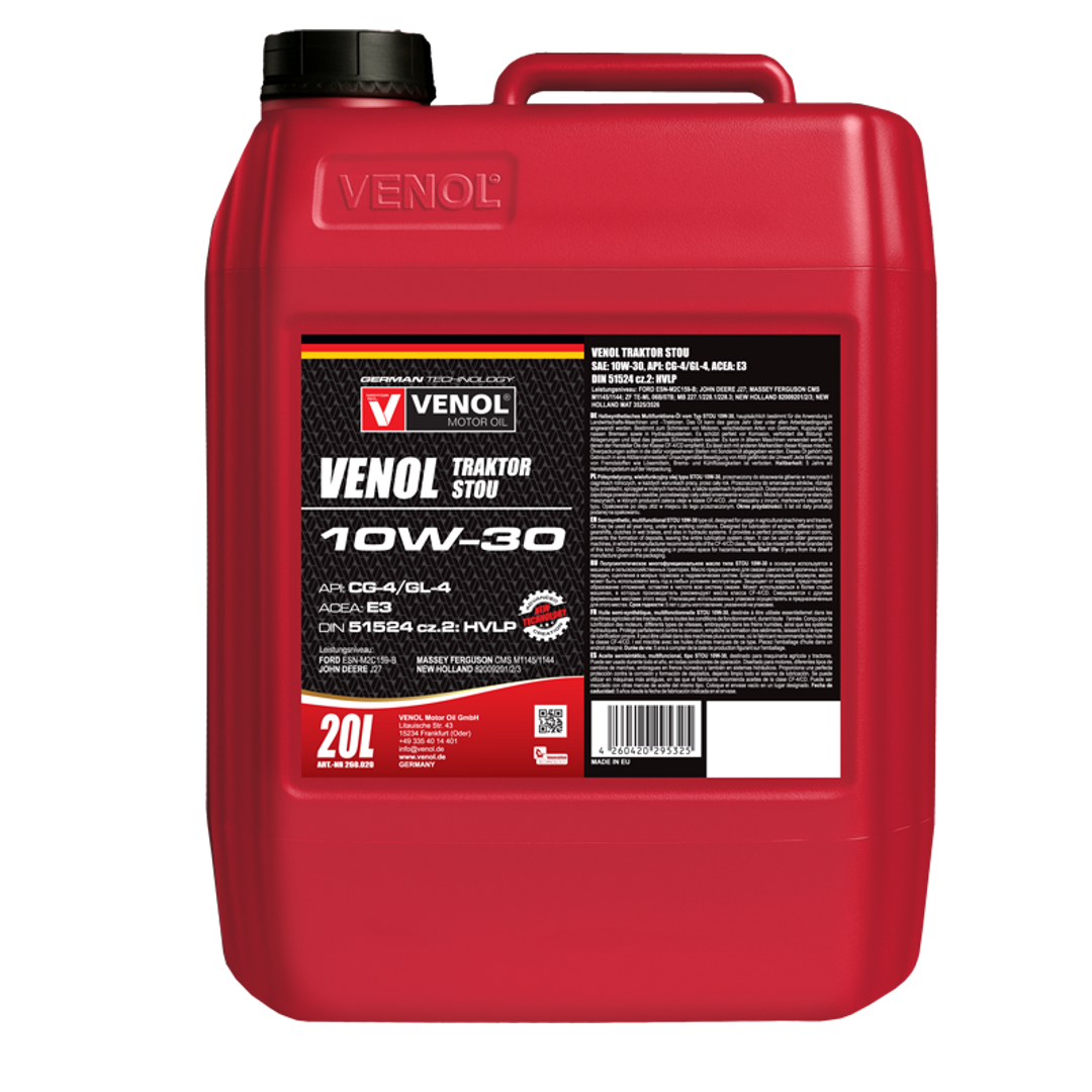 olej wielofunkcyjny VENOL TRAKTOR STOU CG 4 GL 4 HLV 10W30 - 20l